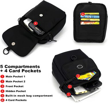 Сумка для собак COOWONE Leckerli-Tasche, чорна, водонепроникна, з тримачем для відходів, регульований плечовий ремінь, для дресирування, прогулянок