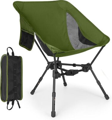 Складний туристичний стілець TOPCHANCES, 150 кг, армійний, з кишенею, дихаюча сітка для пікніків та відпочинку на природі
