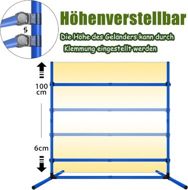 Набір для аджиліті для собак Grün 4X Hurden: набір шлагбаумів, регульована висота, 104x70x101 см (блакитний)