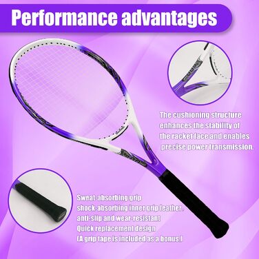 Тенісний racket Senston для професійних тренувань (фіолетовий, 27 дюймів)