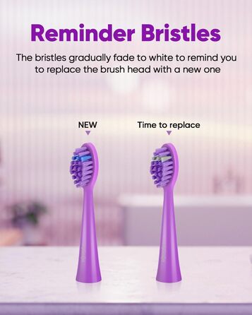 Електрична зубна щітка MySmile DY156 для дорослих, акумуляторна звукова щітка, портативна з 3 насадками, таймер 2 хвилини, 5 режимів, 45000 вібрацій на хвилину, 60 днів роботи від одного заряду, 1 шт. (фіолетова)