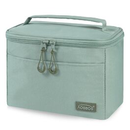 Зручна термосумка-ланчбокс для їжі: компактна, легка, водонепроникна, для роботи та школи (зелена, Upgrade 2026)