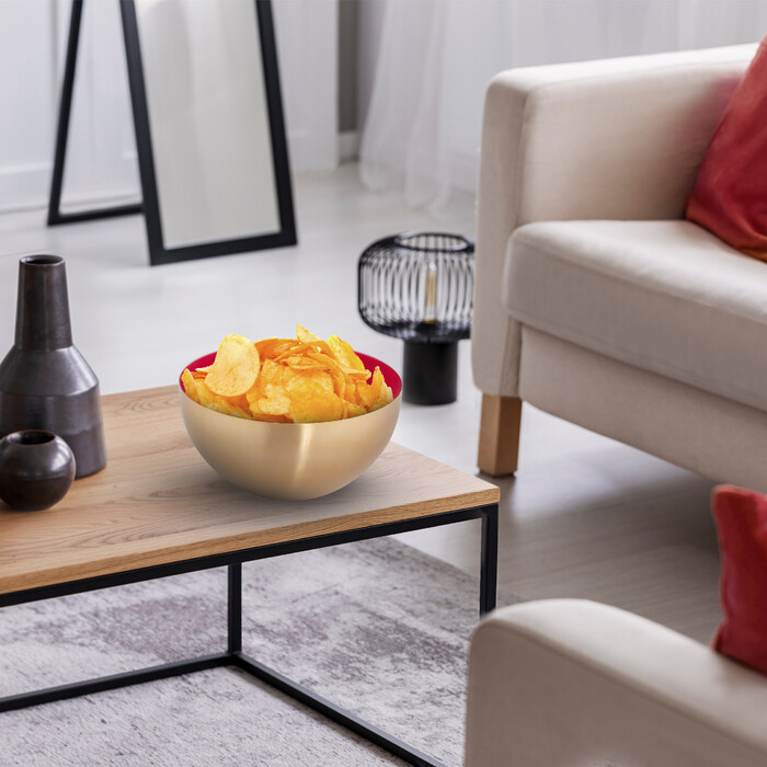Relaxdays Stainless Steel Salad Bowl, Ø 25 cm