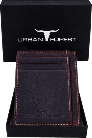 Картхолдер чоловічий Urban Forest Chris Vintage Brown - мінімалістичний шкіряний гаманець для карт