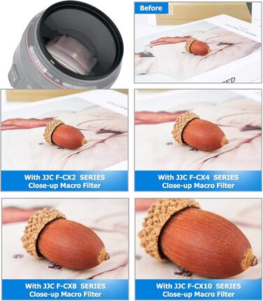 Набір макрофільтрів JJC 58 мм (+2, +4, +8, +10) для Canon EOS 90D 80D 5DII 5DIII 60D 70D та інші камери з об'єктивом 58 мм + чохол для фільтрів