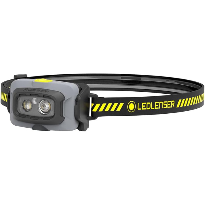 Налобний ліхтар Ledlenser HF4R Work 500 лм, водонепроникний IP68, з червоним світлом, акумуляторний, для outdoor та роботи, чорний/жовтий