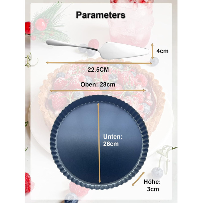 Форми для тартів Yamteck Tarteform 10см, 6 шт. З підйомним дном, антипригарне покриття, вуглецева сталь. Для тартів, пирогів, випічки, сімейних обідів та свят. Розмір 10х2 см, 6 шт. (28*3 см)