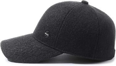 Кепка YAMEE для чоловіків на зиму з відкидними навушниками, тепла бейсболка, універсальний розмір (2361*Сірий)