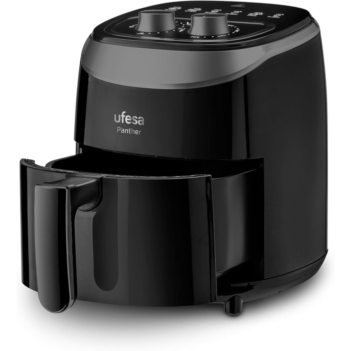 Фритюрниця Ufesa Twist з гарячим повітрям, 2л, 6 програм, 1200W, таймер, 80-200°C, BPA Free, антипригарне покриття, Cool-Touch, білий, ексклюзив Amazon