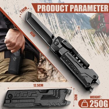 Мультитул Freelander 21-в-1: плоскогубці, ніж, пилка, викрутки, набір біт - для кемпінгу та активного відпочинку, подарунок для чоловіків