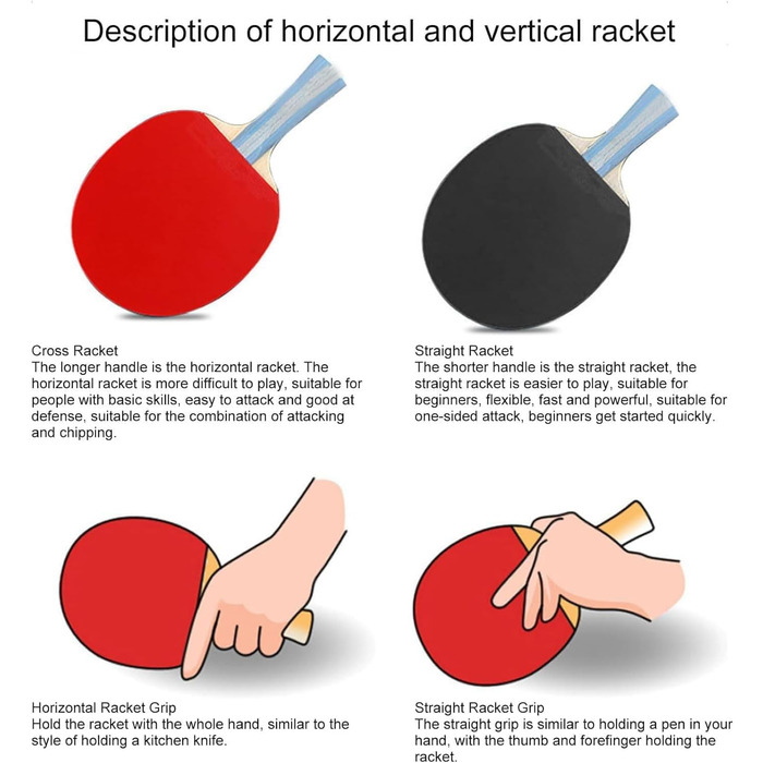 Преміум набір для пінг-понгу: 2 ракетки, 3 м'ячі, сумка, для початківців та досвідчених гравців