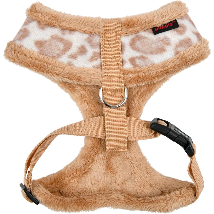 Шлейка для собак Puppia Huxley, тепла, зимова, з леопардовим принтом, регульована, для маленьких та середніх собак, блакитна, розмір M