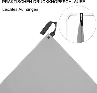 Набір рушників Leeyunbee з мікрофібри (2 шт.) - 160x80 см + 80x40 см, швидковисихаючі, для спорту, подорожей, пляжу (світло-сірий)