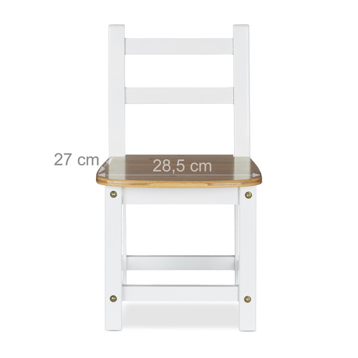 Relaxdays Kids' Chair RUSTICO White