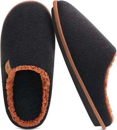 Чоловічі фетрові халапи KuaiLu, теплі, пухнасті, для дому та вулиці, чорно-коричневі (49 EU)