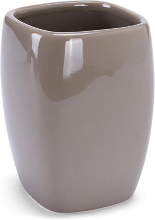 Набір аксесуарів для ванної кімнати MSV Keramik: мильниця, дозатор мила, стакан для зубних щіток, сірий (бежевий)