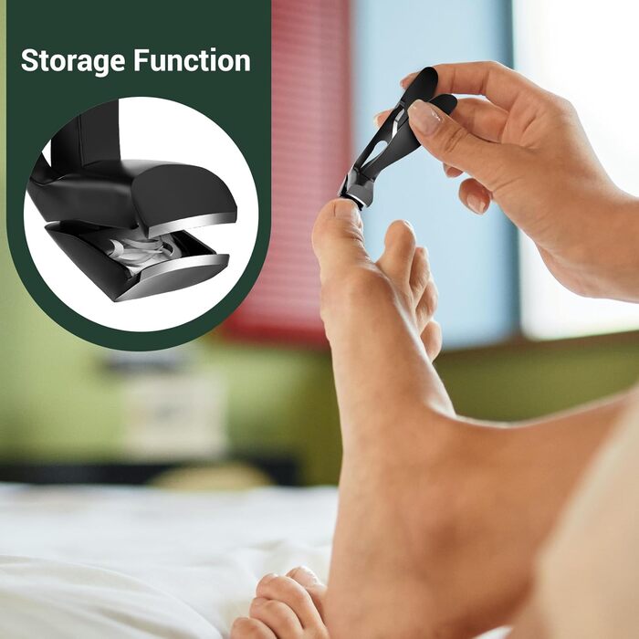 Набір для стрижки нігтів (3 шт.) з контейнером, нержавіюча сталь, для товстих нігтів