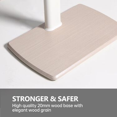 Підставка для телевізора FITUEYES біла з дерев'яною основою, регульована по висоті та поворотна, для телевізорів 32-70 дюймів (плоских та curved), до 40 кг, VESA 600x400