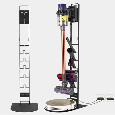 Vacuum Cleaner Holder, Stand Holder Bracket for Dyson V15 V12 V11 V10 V8 V7 V6 and other Handheld Vacuums, Vacuum Freestanding Floor Stand, No Wall Drilling (Black)