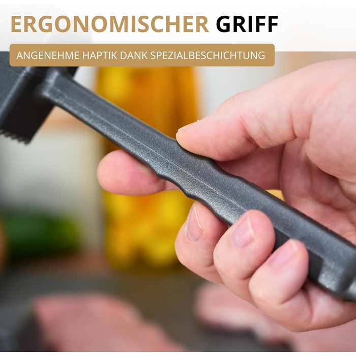 Молоток для м'яса Westmark Robusto Black Edition, алюміній з антипригарним покриттям, 21,5 см, сріблястий