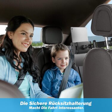 Універсальний тримач для планшету в авто Shawe, регульований, сумісний з iPad, Kindle, Fire, телефонами 4.7-10.5 дюймів