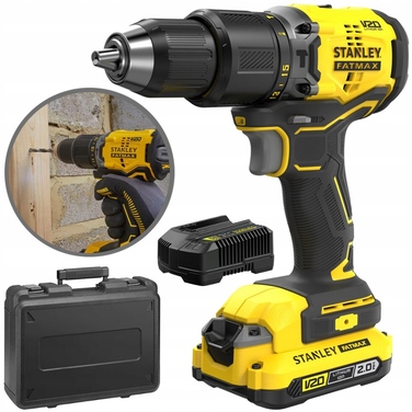 Акумуляторний ударний дриль-шурупокрут Stanley V20 18В (1х2.0Аг) SFMCD715D1K-QW