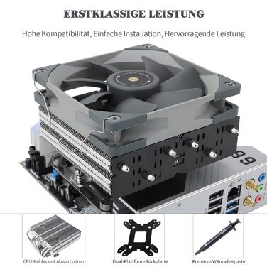 Thermalright SI-100: Повітряний кулер для CPU з 6 теплових трубок, тихий вентилятор TL-E12B PWM, технологія AGHP 3.0, сумісний з AMD AM4/AM5 та Intel 1150/1151/1200/1700/2066