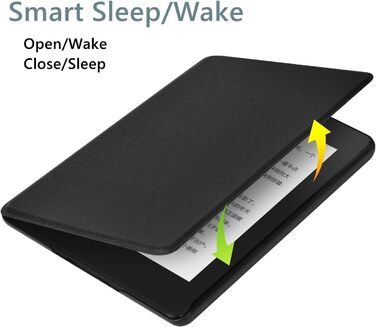 Чохол для Kindle Paperwhite (7/6/5/12 покоління) з PU шкіри, чорний