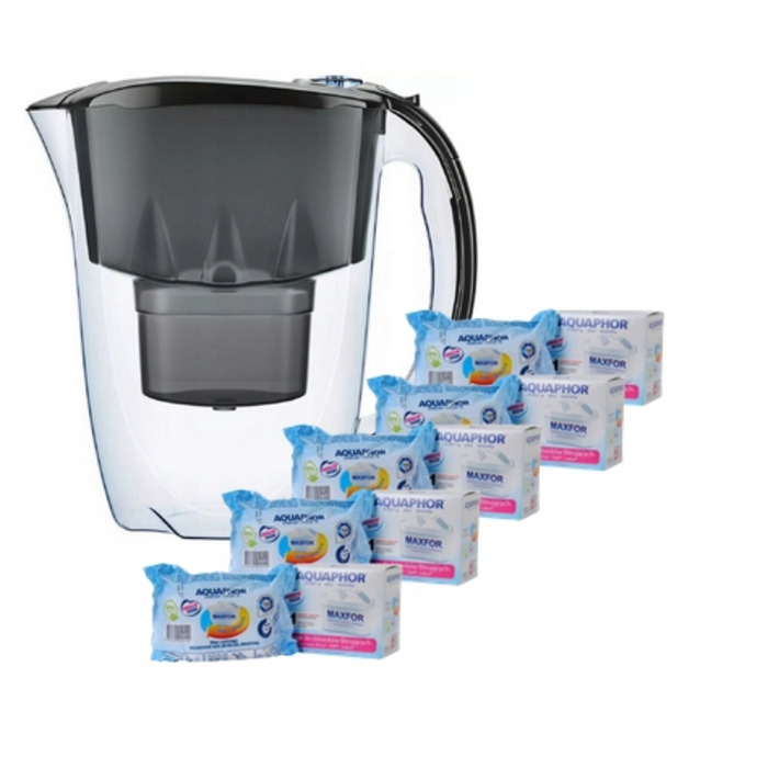 Фільтр-кувшин Aquaphor Amethyst 2,8 л, чорний, з картриджем Maxfor B25