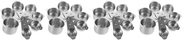 4-Piece Baking Tool Set: Spatula Holder Clip, Coffee Measuring Spoon, Measuring Cup, Mug, Shot Glass, Measuring Pitcher, Cup Sizes, Large Cup, Silver, Stainless Steel