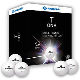 Donic Schildkröt T-One Table Tennis Balls - Poly 40+ Quality Training Balls (120 Pack)