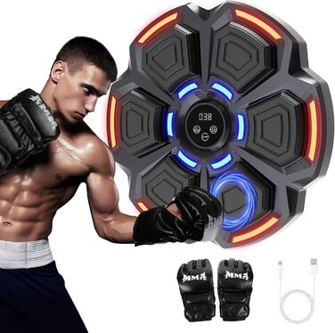 Музична боксерська машина для дорослих Snawowo - LED, Bluetooth, 9 режимів швидкості, з рукавичками
