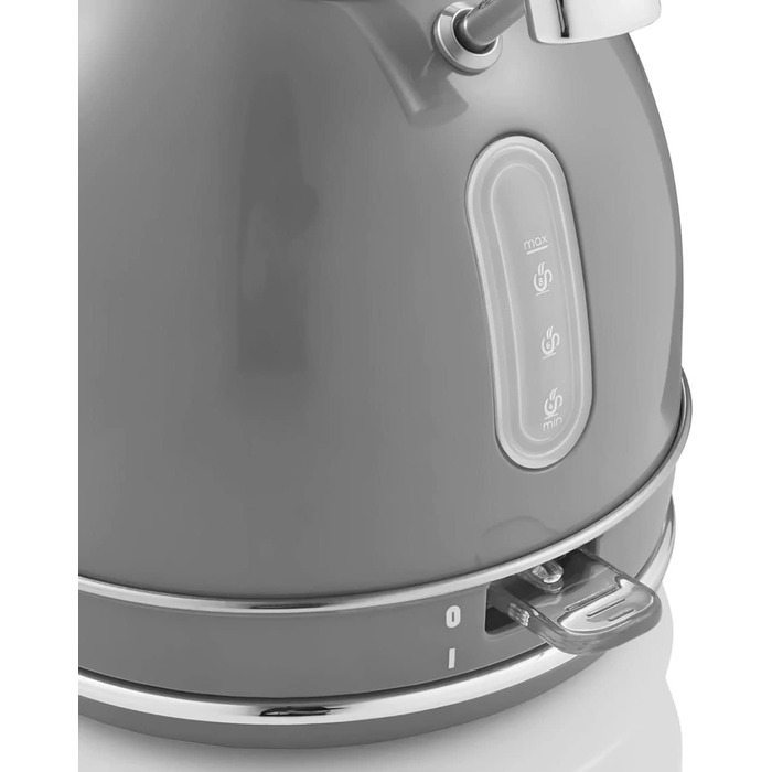 Swan Retro Electric Kettle - 1.8L, Vintage Design, Automatic Shut-Off, Cordless, BPA-Free Stainless Steel, 3000W, Grey