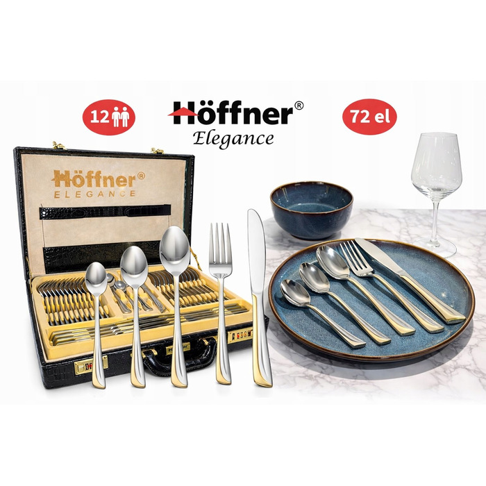 Набір столових приборів Hoffner Elegance, 72 предмети