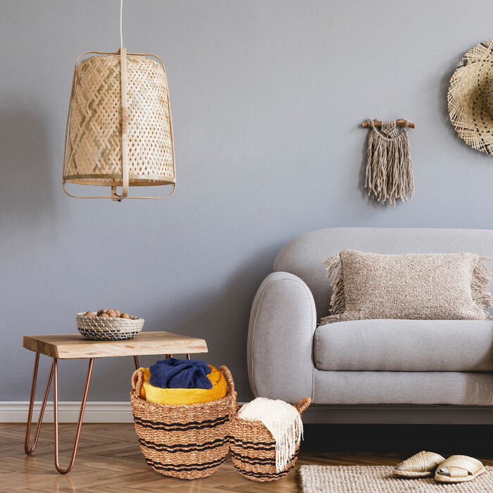 Relaxdays Set of 3 Storage Baskets made of Seagrass