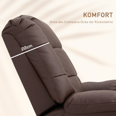 HOMCOM Electric Recliner Chair with Lift and Recline Function, Lift Chair for Seniors, Brown