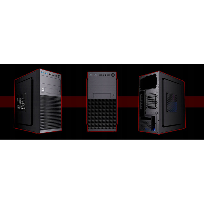 Корпус для офісного комп'ютера Gembird Fornax K300 microATX Mini-ITX, чорний