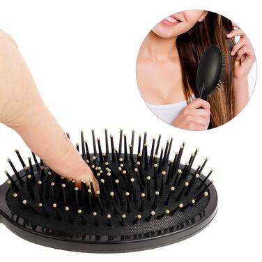 Набір гребінців для волосся 5 шт. без заплутування, для жінок та чоловіків, для кучерявого та довгого волосся, антистатичні, масажні, овальної, круглої та прямокутної форми, для мокрого та сухого волосся, чорного кольору