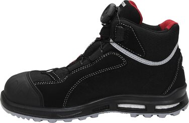 Робочі черевики ELTEN Sander XXT Pro BOA ESD S3S: текстильні, спортивні, з пластиковою захисною капами (легші за сталеві), чорні, 43 EU (для жінок та чоловіків)