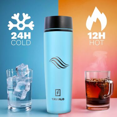 Термокружка Tavialo 460 мл, нержавіюча сталь, пудрово-рожевий колір, для кави та напоїв