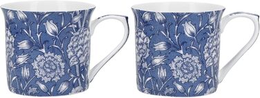 V&A 2-Piece Set William Morris - Wild Tulip Fine Bone China Mug, 230 ml (8 fl oz)