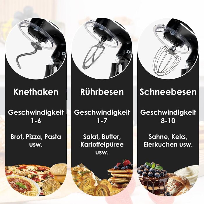 Кухонна машина Kitchen in the box: 6 л, 1300 Вт, темний зелений/чорний, з набором насадок