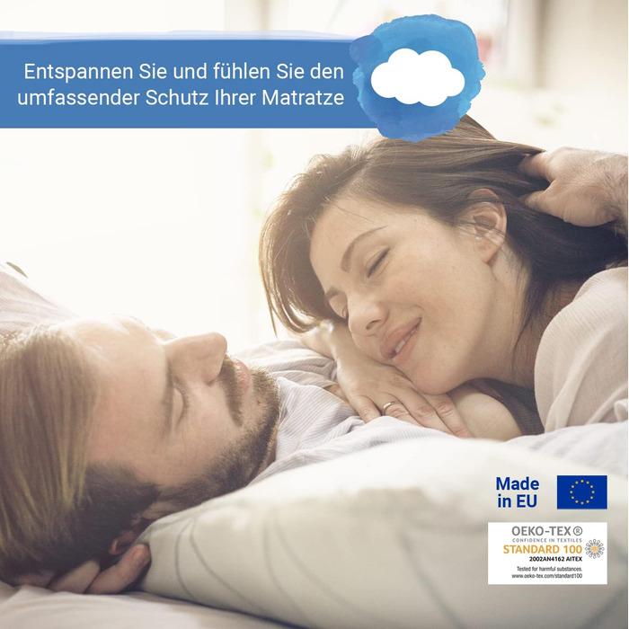 Velfont Mattress Cover (2-Pack) 90x200cm Cotton Terrycloth with Zipper Oeko-TEX Certified