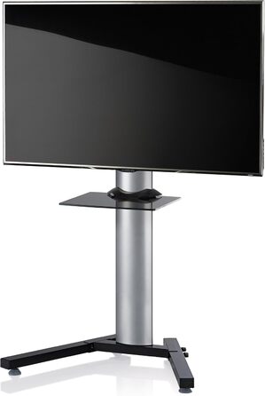 Підставка для телевізора VCM Stadino Mini срібна, розмір 125x90x72 см