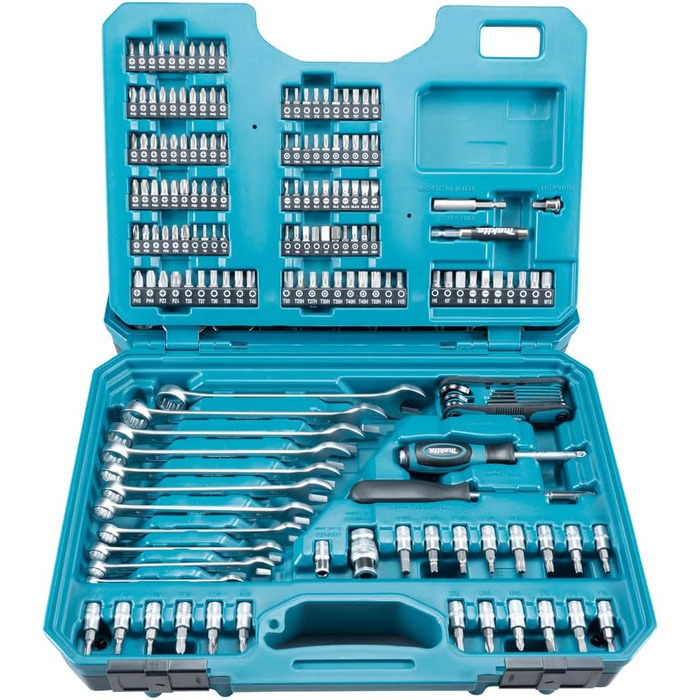 Набір інструментів Makita E-10883, 221 предмет, універсальний