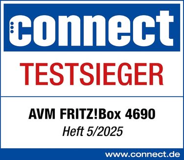 Fritz!Box 4690: Wi-Fi 7 Mesh Роутер для кабелю, DSL або оптики, до 6960 Мбіт/с, 1x 10G WAN, 3x 2.5G LAN