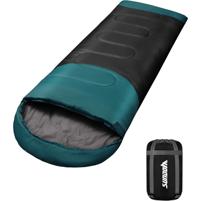 Сплячий мішок Outdoor для кемпінгу на 4 сезони - дорослий спальний мішок, функція 2 в 1, теплий, легкий, водонепроникний для рюкзаків, походів та подорожей, 220 x 80 см