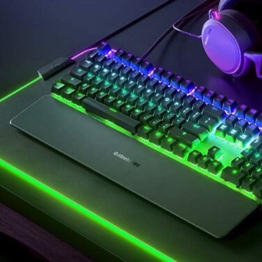 SteelSeries Apex 7 - Механічна ігрова клавіатура з OLED дисплеєм - Червоні перемикачі - Розкладка DE (QWERTZ)