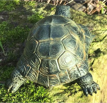 Tier-Knallbonbons, realistic turtle, weather-resistant, resin, decoration for pond lovers