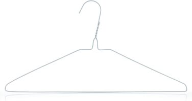 Вішалки металеві Hangerworld, дріт 2,3 мм, 100 шт, білі, 41 см